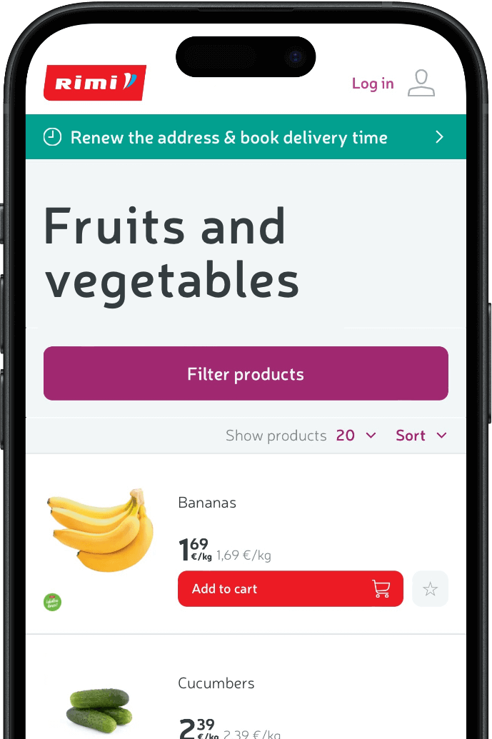 Rimi e-commerce platform